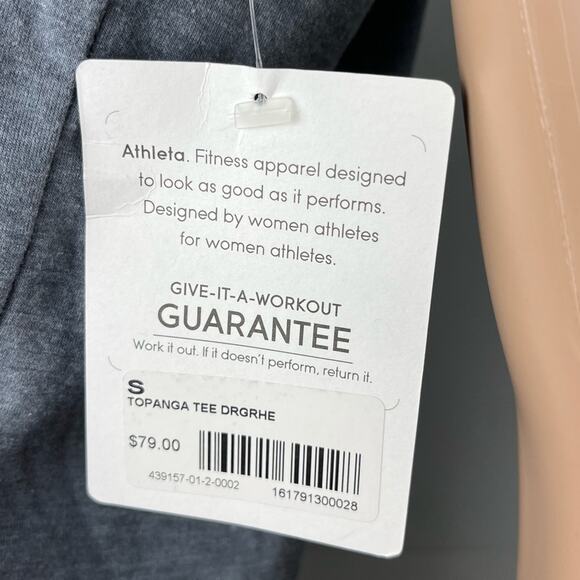 New Athleta Women's Topanga Tee Grey Shirt Dress - Picture 11 of 11